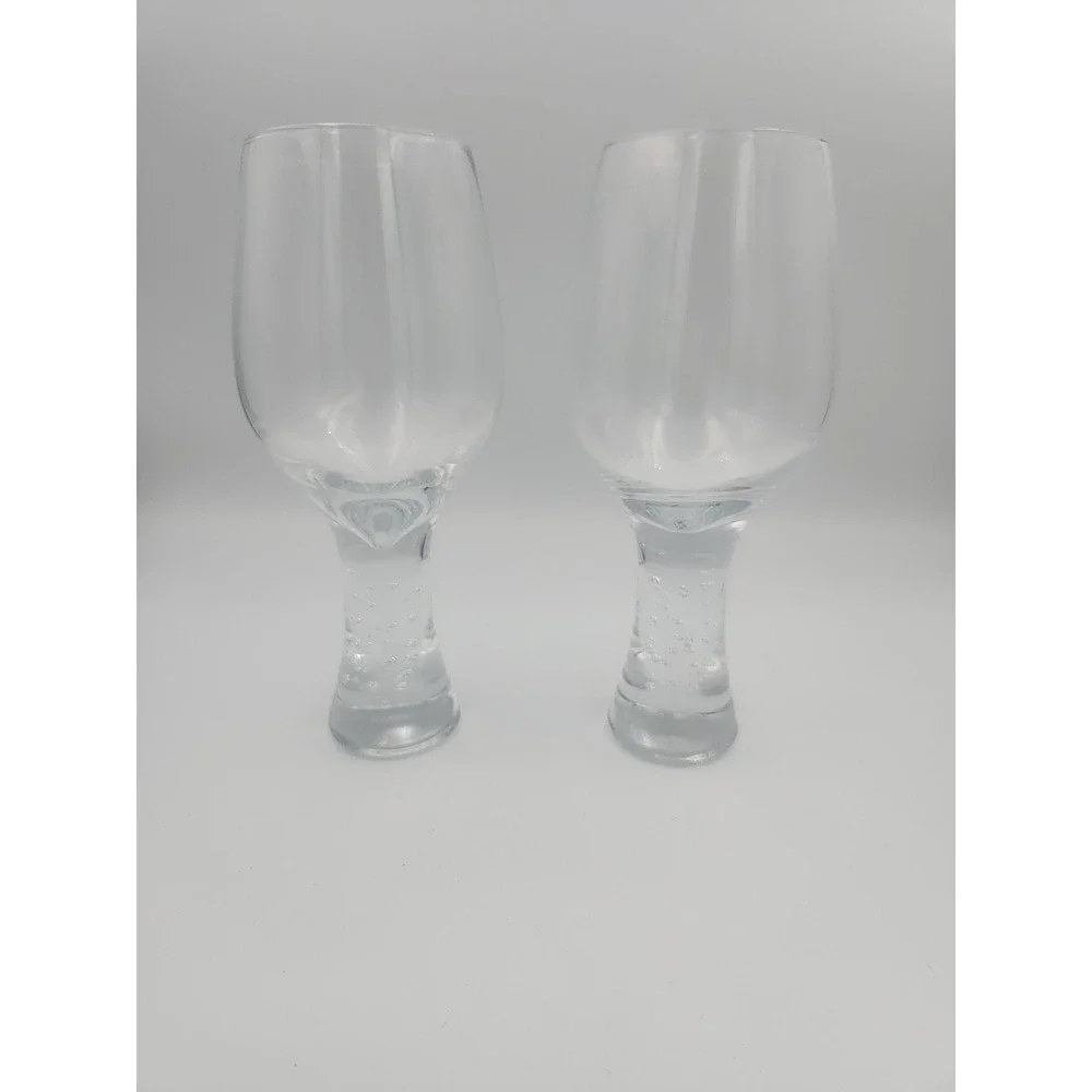 Pier 1 Bubble Stem Wine Glasses